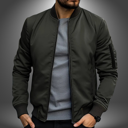 Veste Zippée Homme Imperméable avec Manches Réglables