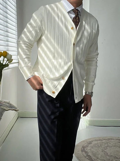 Pull Blanc V pour Homme Élégant et Confortable