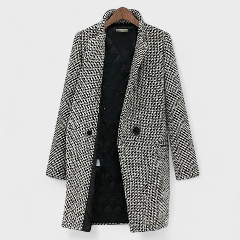Manteau Femme Laine Double Boutonnage Coupe Classique - PanierRoyale