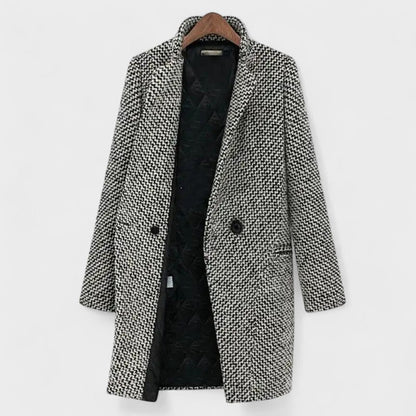 Manteau Femme Laine Double Boutonnage Coupe Classique - PanierRoyale