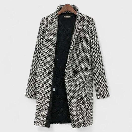 Manteau Femme Laine Double Boutonnage Coupe Classique - PanierRoyale