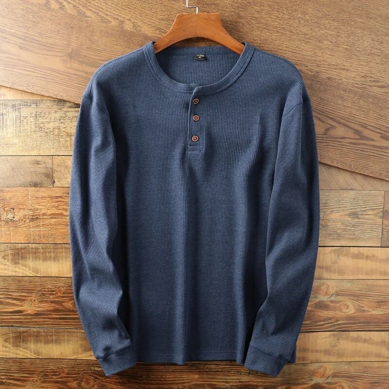 Pull Homme Coton Beige à Manches Longues Confortable