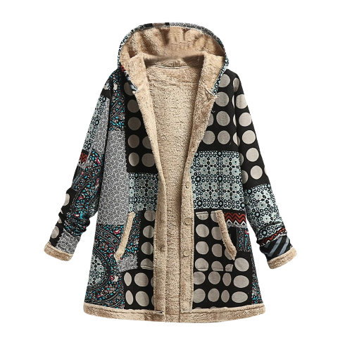 Veste Femme Hiver Multicolore à Manches Longues
