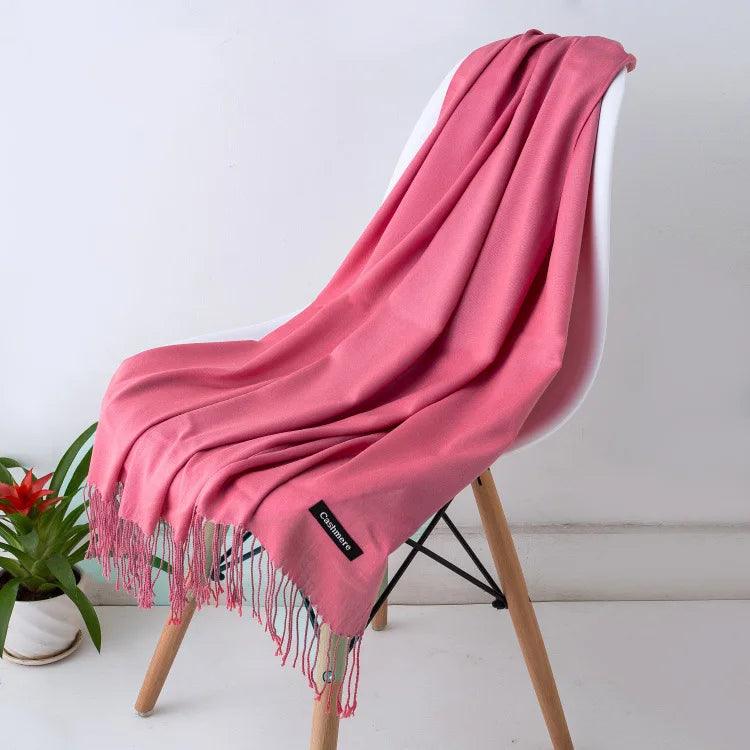 Écharpe Femme Légère Douce avec Franges Chic