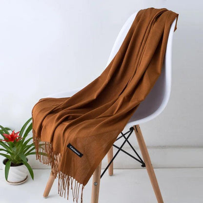 Écharpe Femme Légère Douce avec Franges Chic