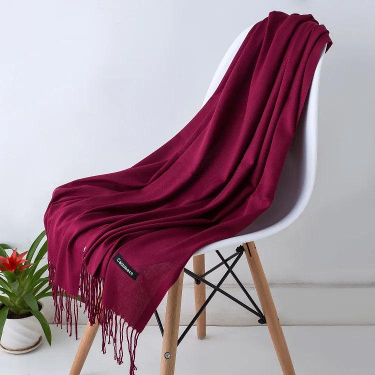 Écharpe Femme Légère Douce avec Franges Chic