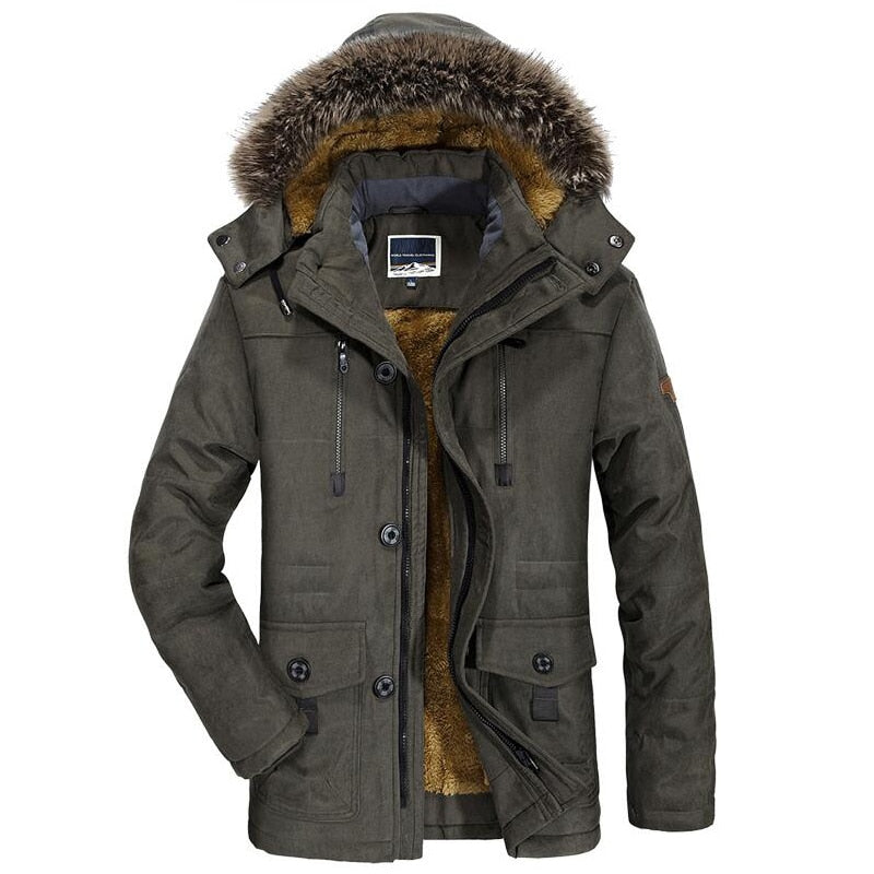 Manteau Homme Hiver Chaud et Imperméable avec Capuche