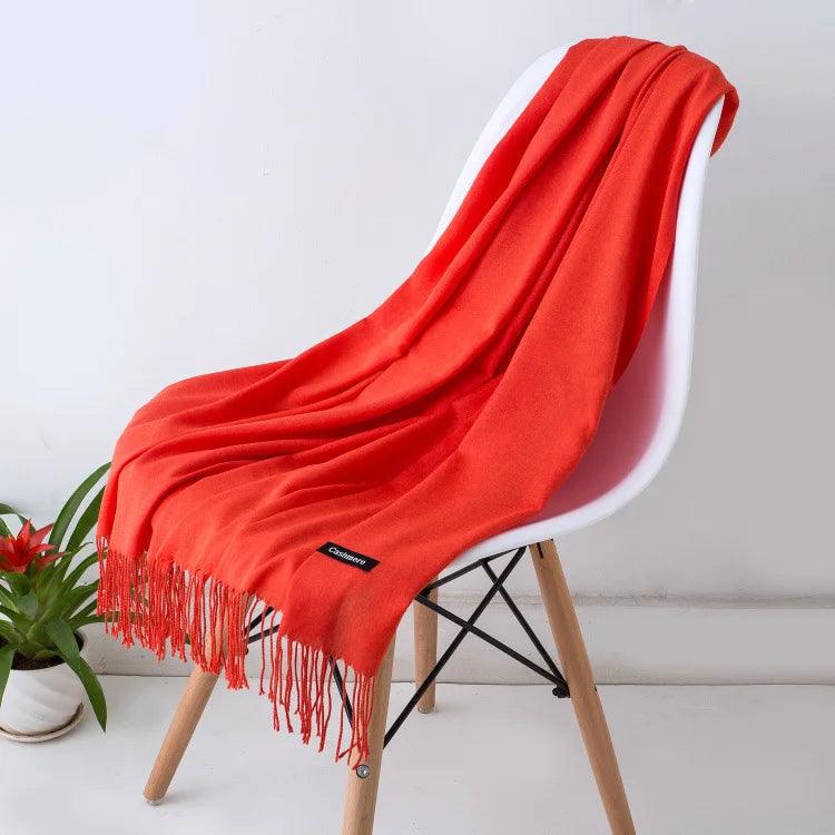 Écharpe Femme Légère Douce avec Franges Chic