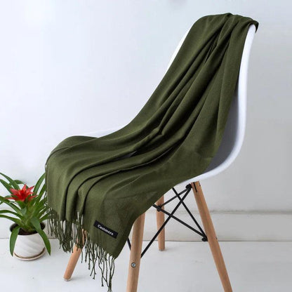 Écharpe Femme Légère Douce avec Franges Chic