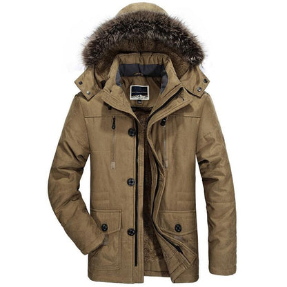 Manteau Homme Hiver Chaud et Imperméable avec Capuche