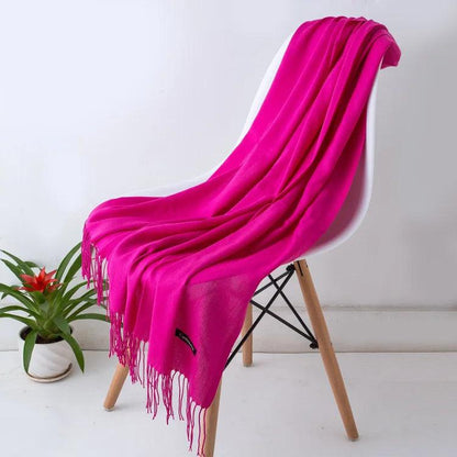 Écharpe Femme Légère Douce avec Franges Chic