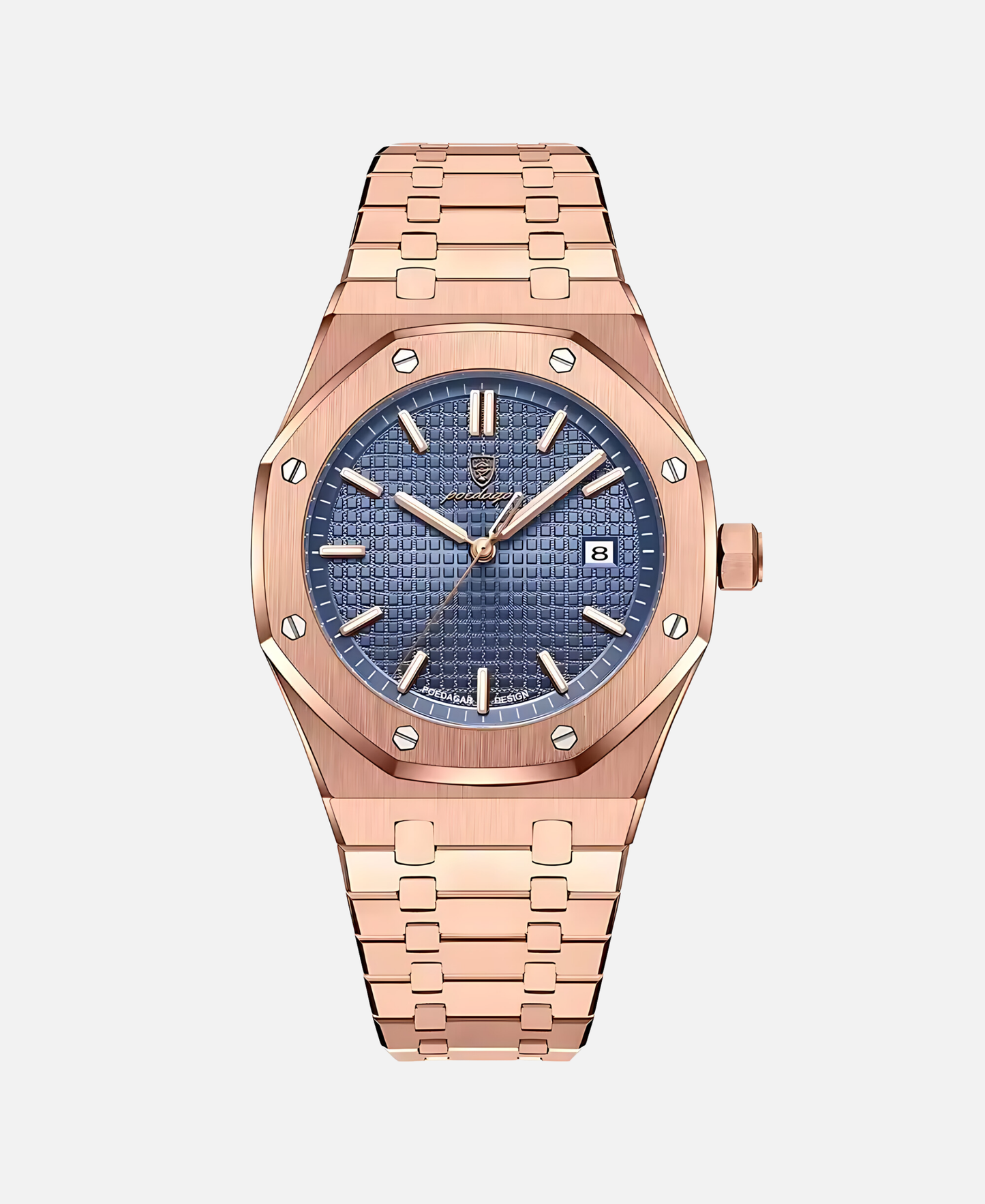 Montre Homme Élégante 41mm Boîtier Acier Inoxydable