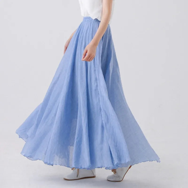 Jupe Longue Élégante Taille Haute Femme