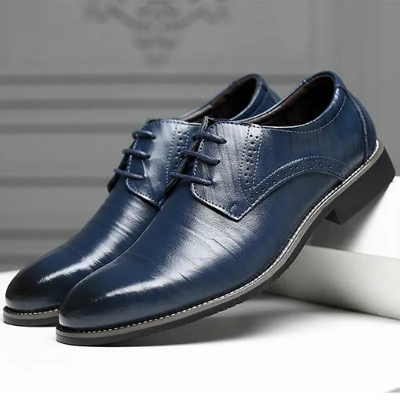 Chaussures Mariage Homme Bout Pointu Noir Élégant - PanierRoyale