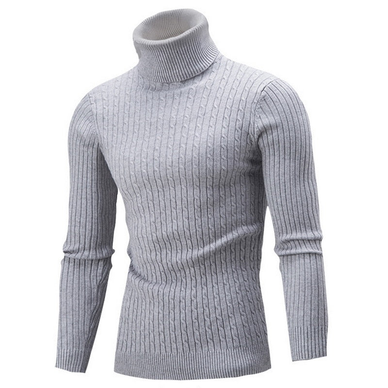 Pull Homme Col Roulé Tricot Doux et Chaud