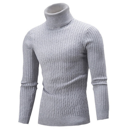 Pull Homme Col Roulé Tricot Doux et Chaud