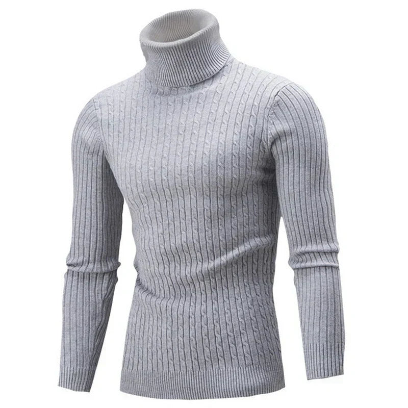 Pull Homme Col Roulé Chaud et Doux pour Hiver
