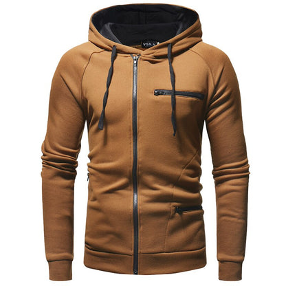 Sweat Capuche Zippé Homme Slim Fit pour Printemps