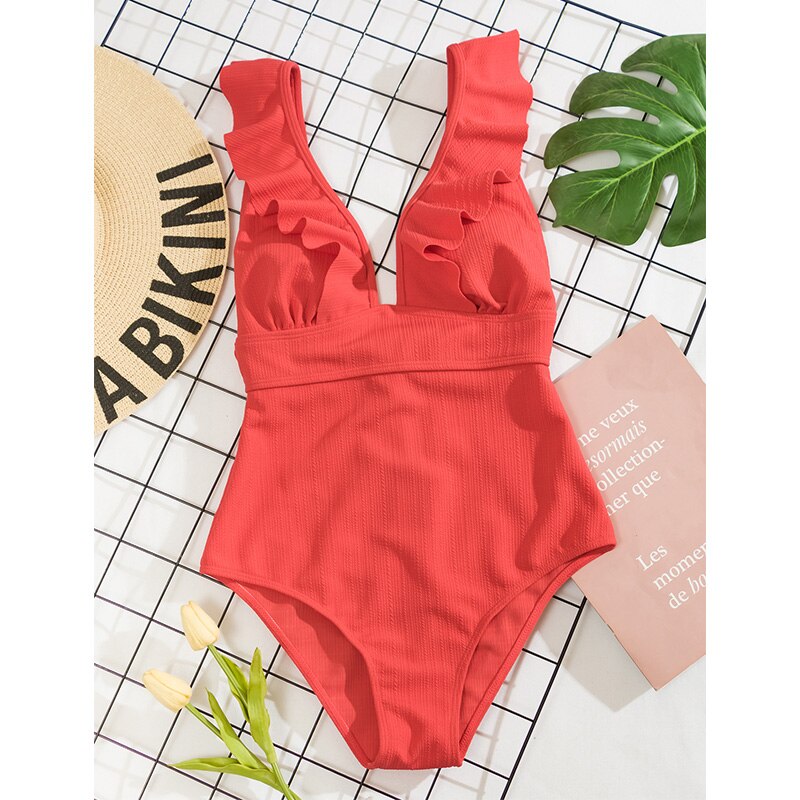 Maillot de Bain Féminin avec Bretelles Fines et Dentelle - PanierRoyale