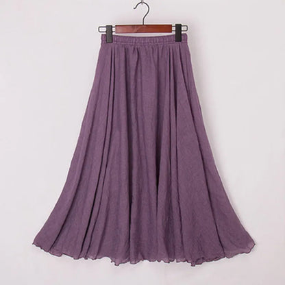 Jupe Longue Élégante Taille Haute Femme