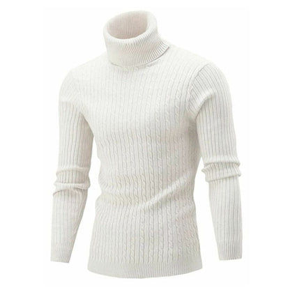 Pull Homme Col Roulé Tricot Doux et Chaud