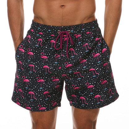 Short de plage homme imprimé élastique