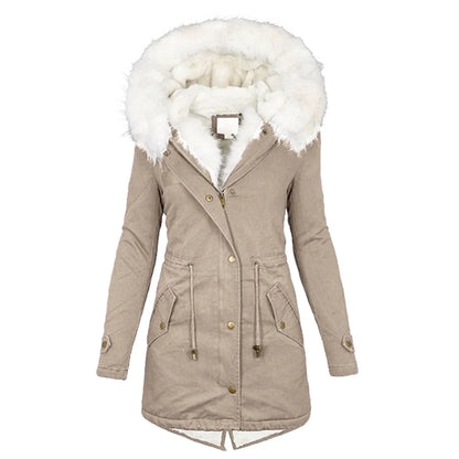 Manteau Hiver Féminin avec Capuche Doublée