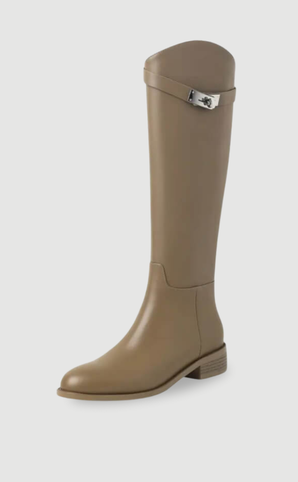 Bottes Équitation Femmes à Lacets et Éclair
