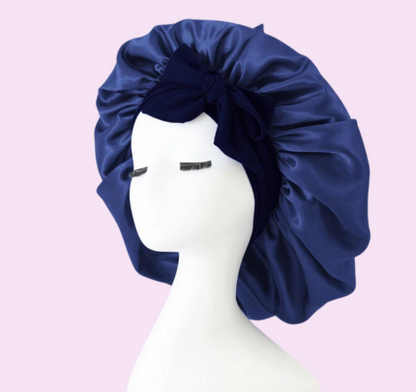 Chapeau Femme Noir Élégant en Satin
