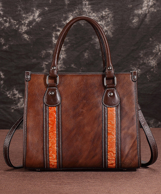 Grand sac à main en cuir de veauemade à la main - EasyApparels