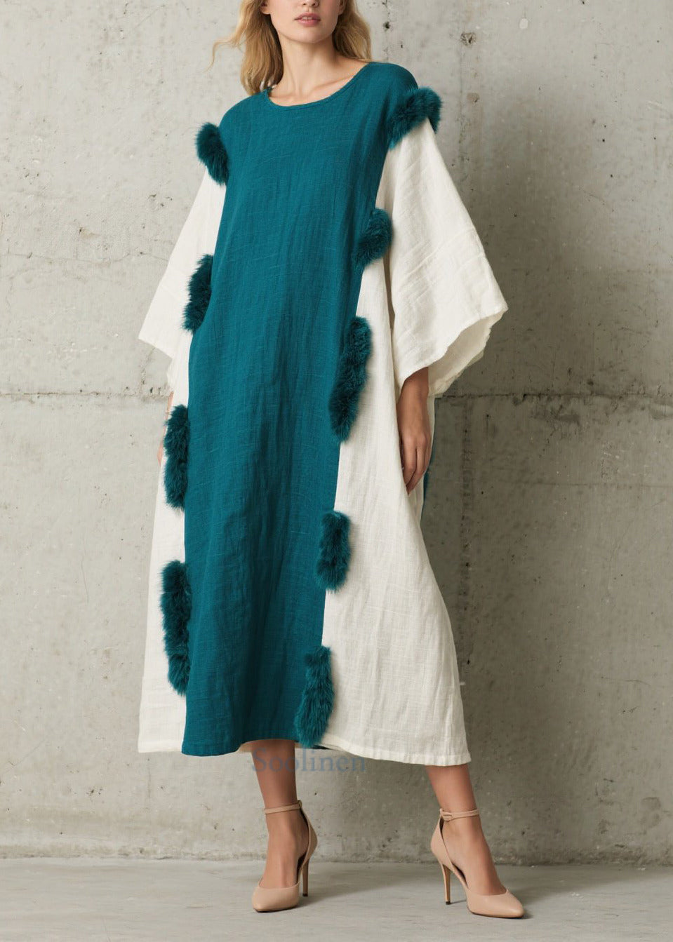 Robes douces et chaudes en fausse fourrure marine pour femme - EasyApparels