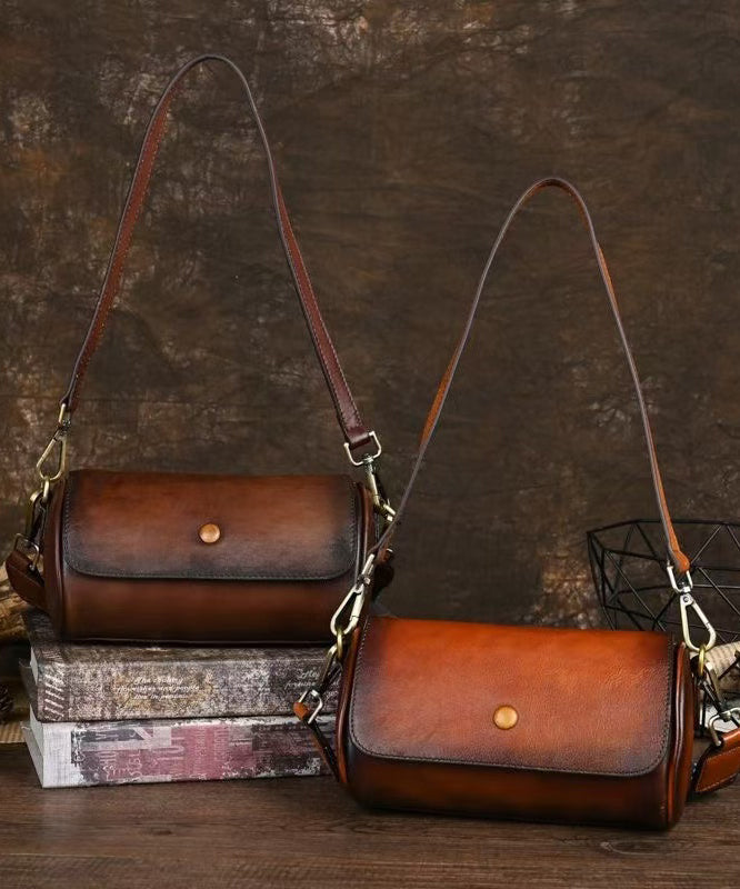 Sac à main cuir brun classique en véritable cuir - EasyApparels