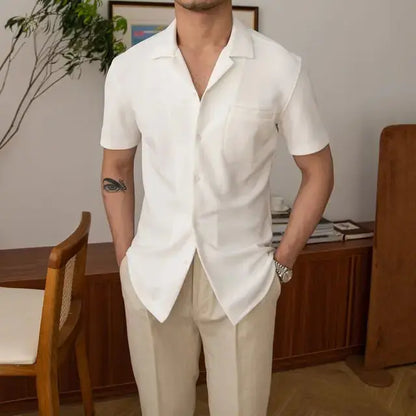 Chemise Homme Classique Manches Courtes Décontractée