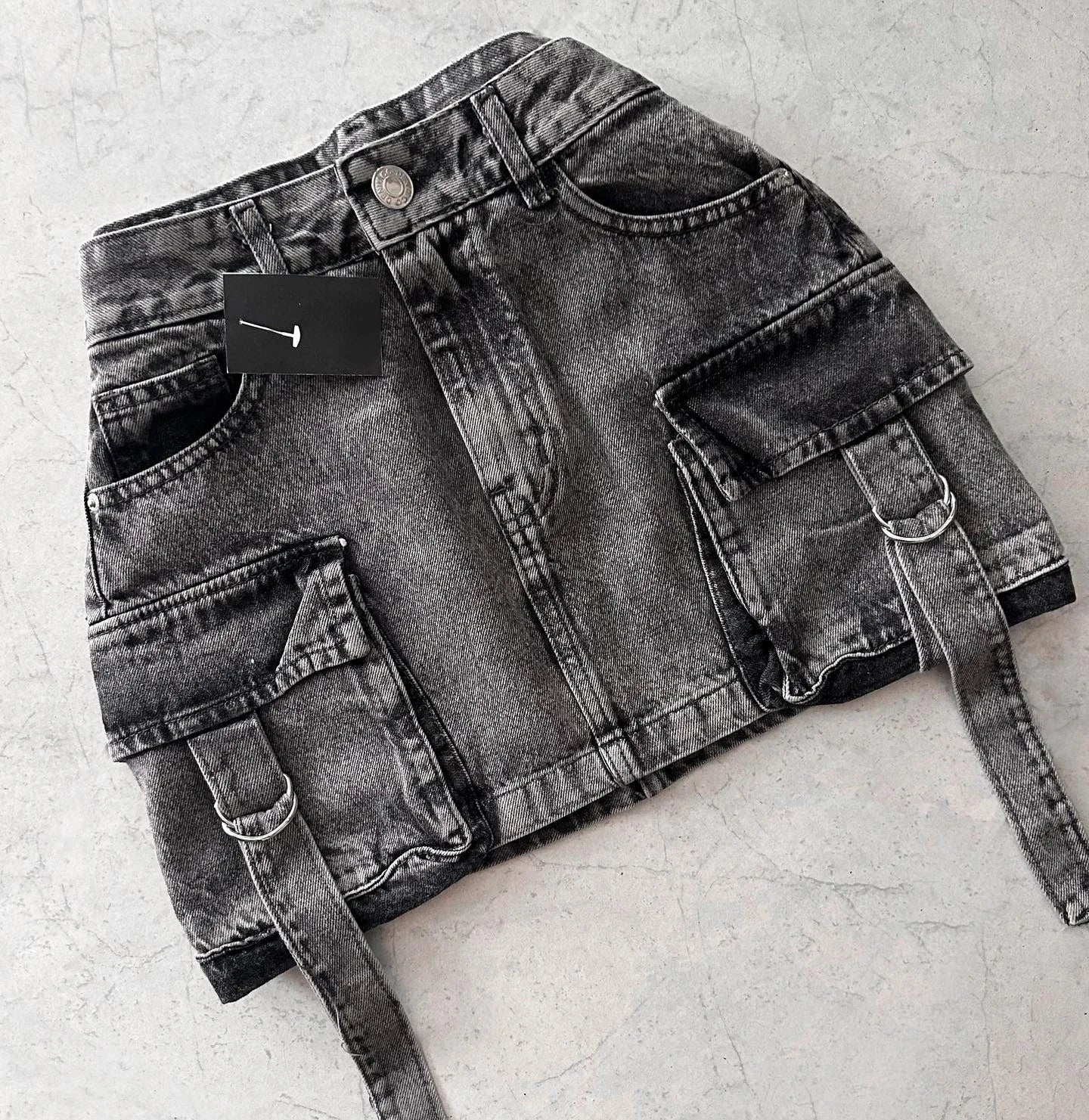 Jupe Jeans Taille Haute Élastique Femme