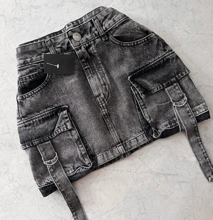 Jupe Jeans Taille Haute Élastique Femme