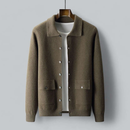 Gilet Laine épais Brun Foncé pour Homme - PanierRoyale