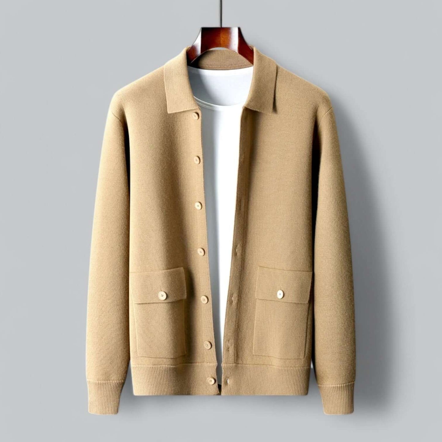 Gilet Laine épais Brun Foncé pour Homme