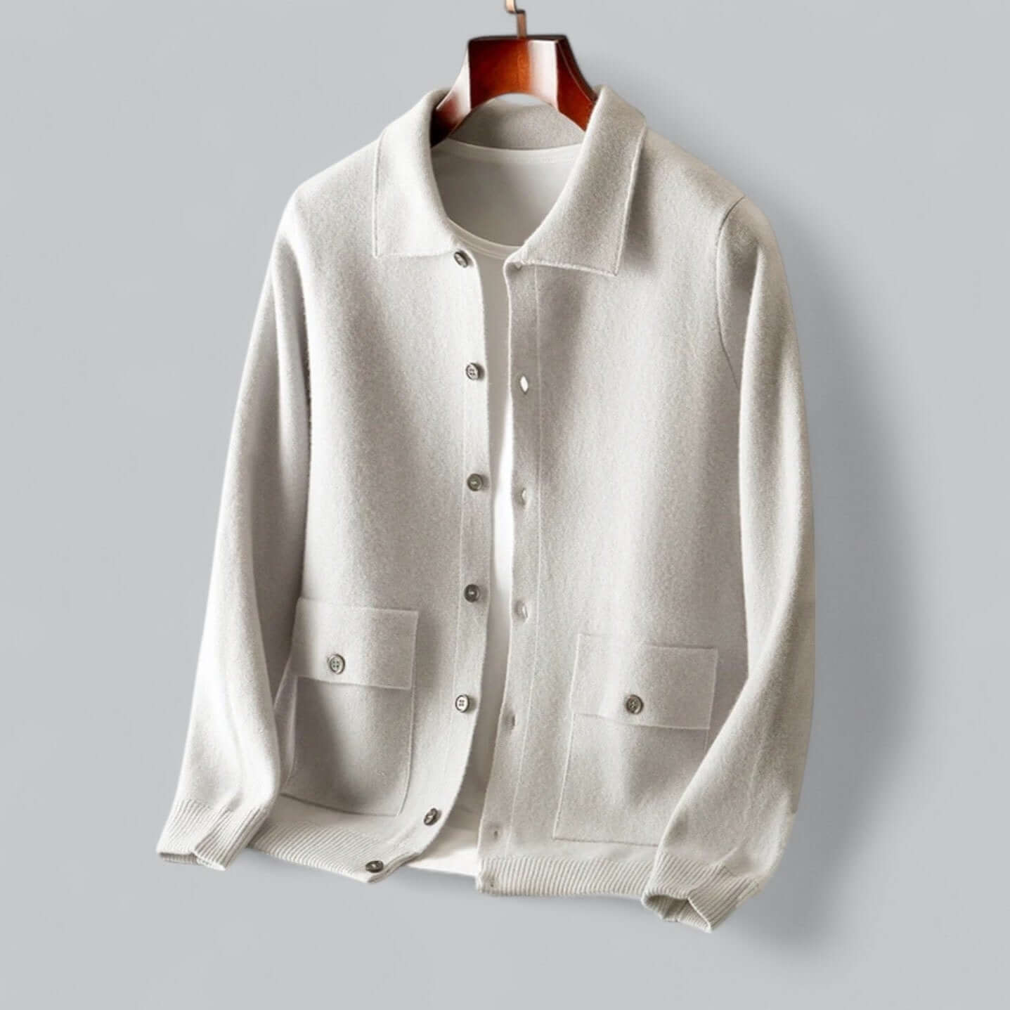 Gilet Laine épais Brun Foncé pour Homme