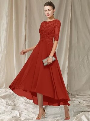 Robe de Soirée en Dentelle Féminine pour Mariage