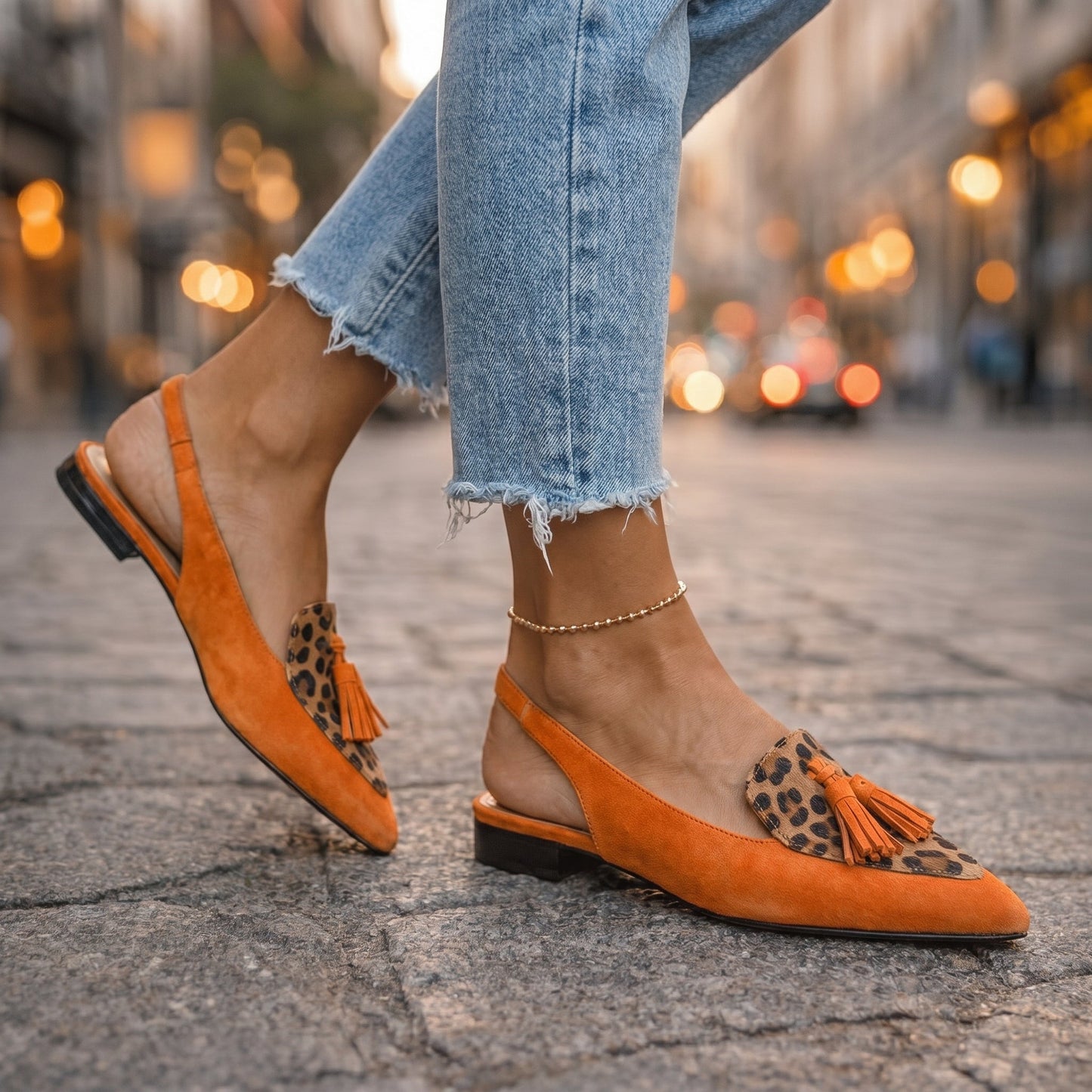 Mules Femme Similicuir Pompons Style Classique