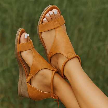 Sandales Femmes en Cuir Confort avec Soutien de Cheville