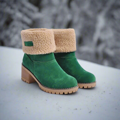 Bottes de neige chaudes en fourrure d'hiver