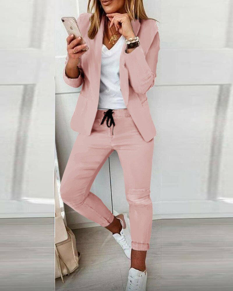 Costume Femme 2 Pièces Élégant et Polyvalent