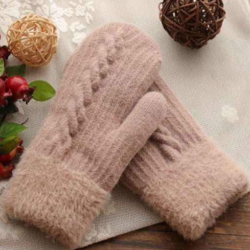 Gants Tricotés Femmes Doux et Chaud pour Hiver
