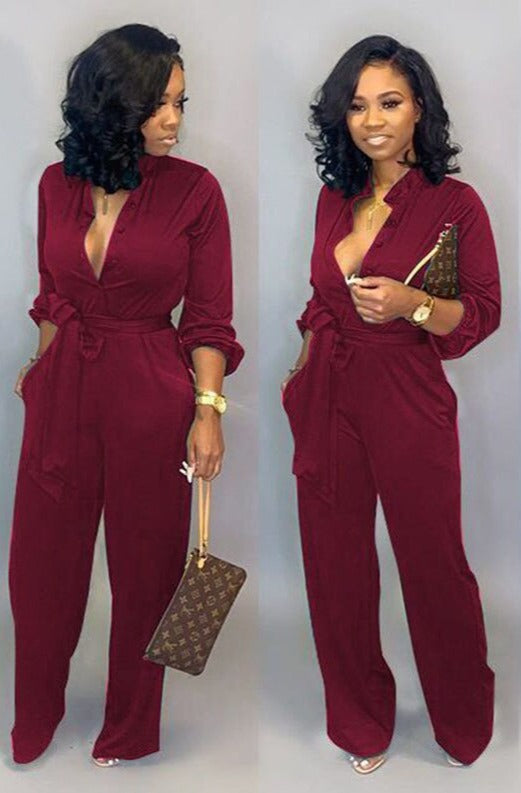 Robe Combinaison Femme Longue Noire Élégante