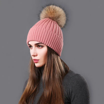 Bonnet Hiver Doux et Confortable avec Pompon Unisexe - PanierRoyale