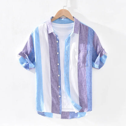 Chemise Lin Coton Élégante pour Homme
