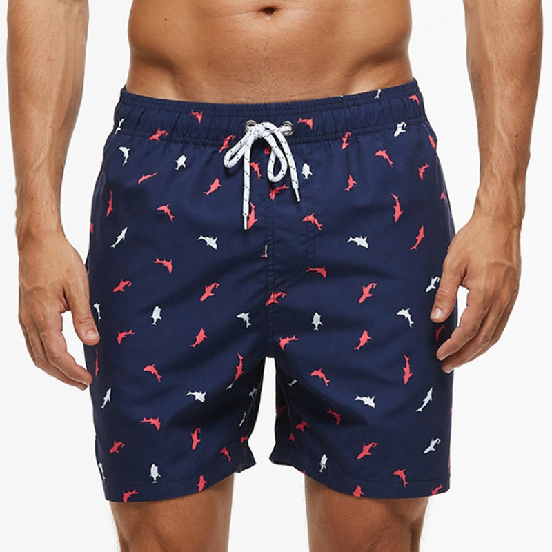 Short de plage homme imprimé élastique