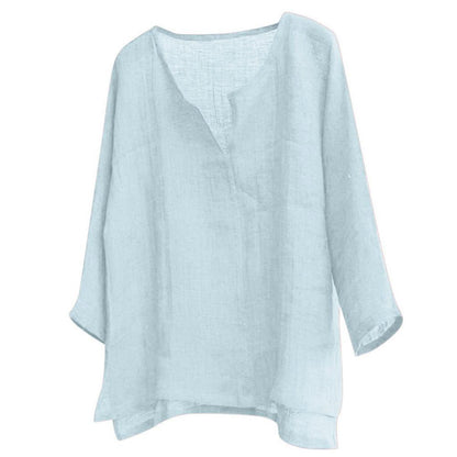 Chemisier Femme Manches Longues en Coton Léger