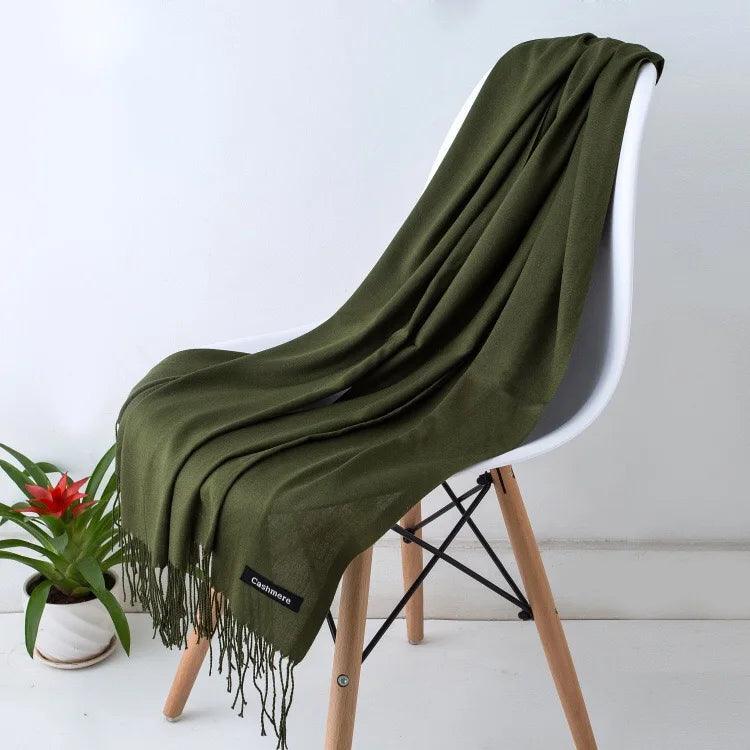 Écharpe Femme Légère Douce avec Franges Chic
